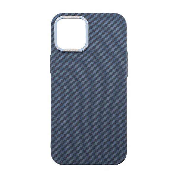 iPhone 12 Pro Max Deksel Karbonfibermønster Blå