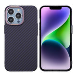 iPhone 13 Pro Deksel Karbonfibermønster Lilla