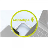 Mobile Origin Kompakt USB-C Kabel 10 cm Hvit