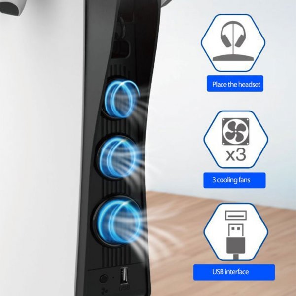 Ipega Kontrolllader med vifte til PlayStation 5