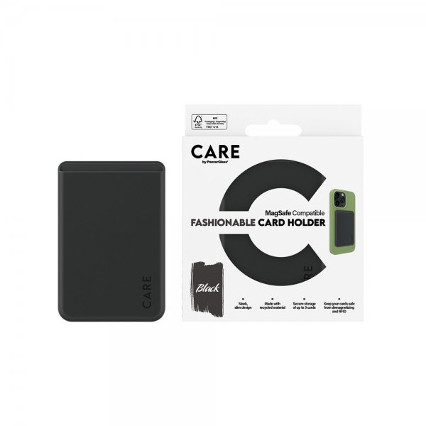 CARE by PanzerGlass Kortholder Fashionable Card Holder MagSafe Svart