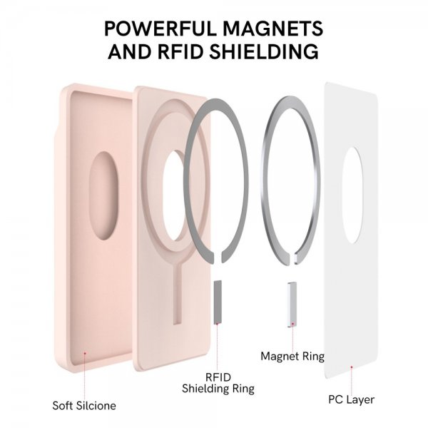 Ahastyle Kortholder PT133-A MagSafe Rosa