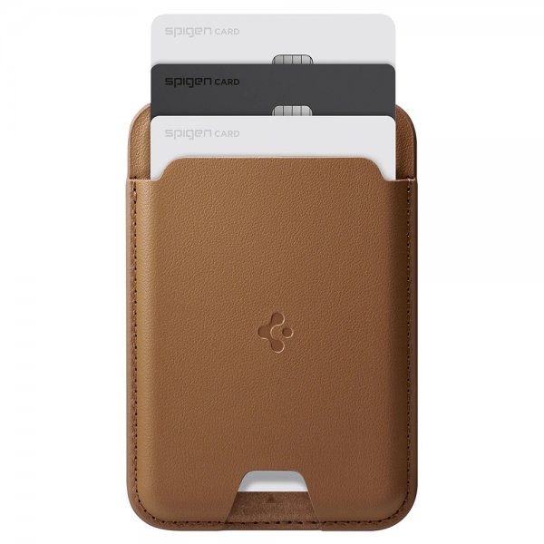 Spigen Kortholder Valentinus 3 Cards Holder MagFit Brun