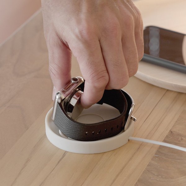 Bluelounge Kosta Ladeplate Apple Watch Lys Grå