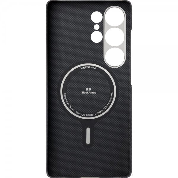 Pitaka Samsung Galaxy S25 Ultra Deksel Ultra-Slim Case MagSafe Black/Grey Twill