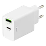 Deltaco Lader 18W USB-C PD & USB-A Hvit