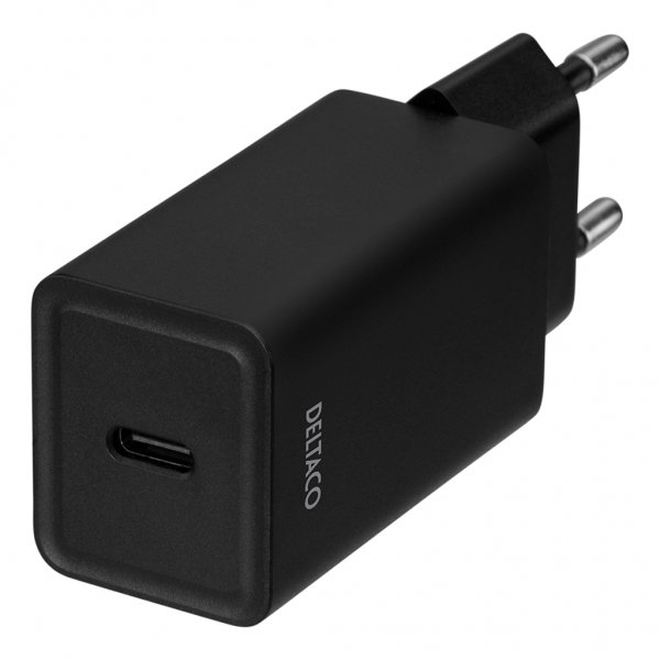 Deltaco Lader 18W USB-C PD Svart