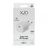X2O Lader 20W USB-C GaN Hvit