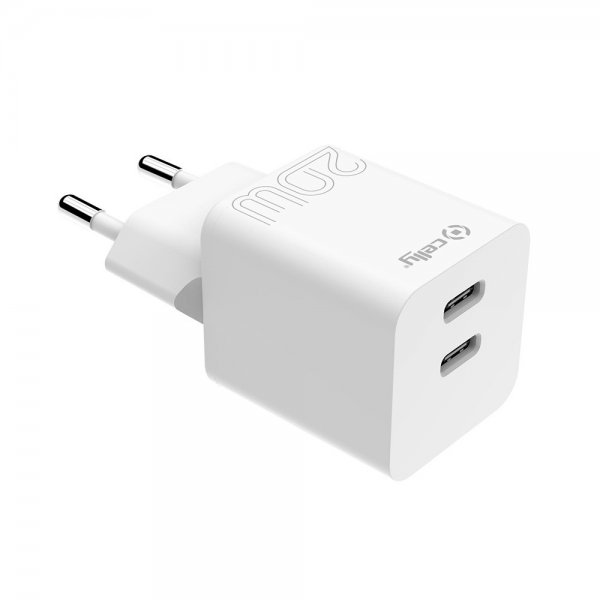 Celly Lader 2xUSB-C 20W Hvit