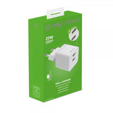 Celly Lader 2xUSB-C 20W Hvit