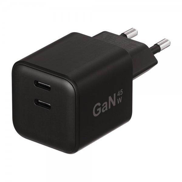 X2O Lader 45W Double USB-C GaN Svart