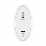 Xqisit Lader 5.4A USB-A & USB-C 30W Hvit
