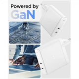 Spigen Lader ArcStation Pro GaN Dual Port 140W Hvit