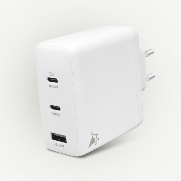 Aqiila Lader Chargebird W120 GaN 120W Hvit