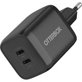 Otterbox Lader Dual Port Wall Charger 65W USB-C GaN Svart
