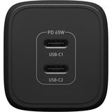 Otterbox Lader Dual Port Wall Charger 65W USB-C GaN Svart