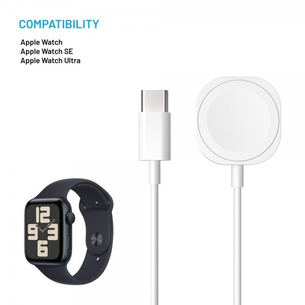 Fixed Lader til Apple Watch USB-C 1m