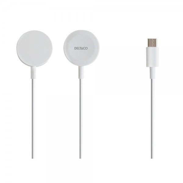 Deltaco Lader til Apple Watch USB-C 1m Hvit