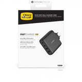 Otterbox Lader Four Port Wall Charger 100W GaN Svart