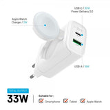 Fixed Lader GaN 33W Apple Watch/USB-C/USB-A