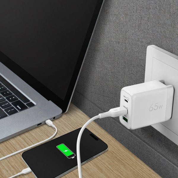 GP Lader GaN PD 65W 2xUSB-C + 1xUSB-A