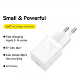 Baseus Lader GaN5 Fast Charger Mini 30W Hvit