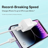 Baseus Lader GaN5 Fast Charger Mini 30W Hvit