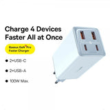 Baseus Lader GaN6 Pro Fast Charger 100W Galaxy Blue