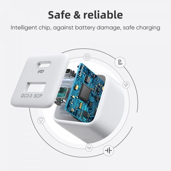 Joyroom Lader JR-QP303 USB-C+USB-A 30W