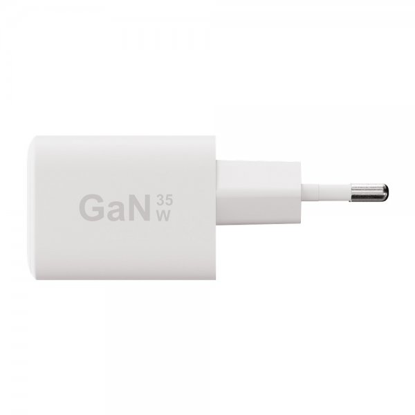 X2O Lader med Kabel 1.2m 35W USB-C/USB-A GaN Hvit