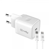 Celly Lader med Lightning-kabel TC1C20WLIGHT 20W Hvit