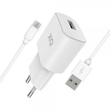 Xqisit Lader med Micro USB-Kabler Hvit