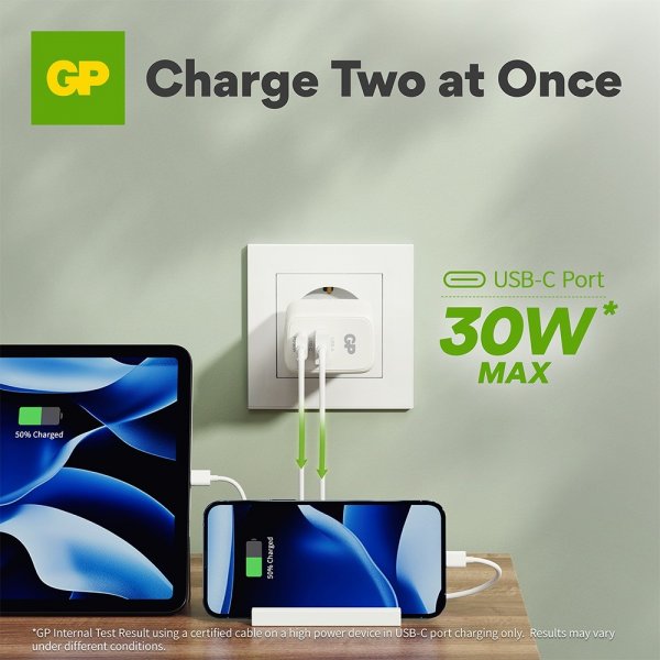 GP Lader PD 30W USB-A + USB-C