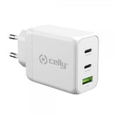 Celly Lader TC3GAN65W 2xUSB-C/USB-A GaN 65W Hvit