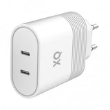 Xqisit Lader Travel Charger Dual USB-C PD 40W Hvit