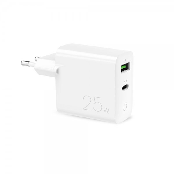 Puro Lader USB-A + USB-C Wall Charger 25W