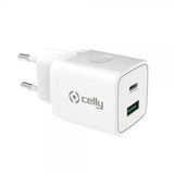 Celly Lader USB-A/USB-C 20W Hvit