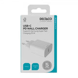 Deltaco Lader USB-C PD Wall Charger 25W Hvit