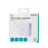 Deltaco Lader USB-C Wall Charger GaN with built-in Power bank 60W 9600 mAh