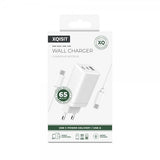 Xqisit Lader Wall Charger 65W GaN USB-C PD/USB-A