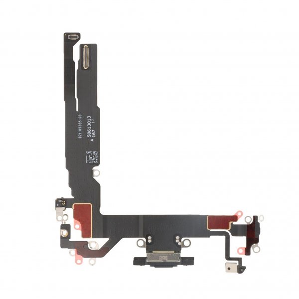 Ladekontakt med Flexkabel for iPhone 17 - Svart