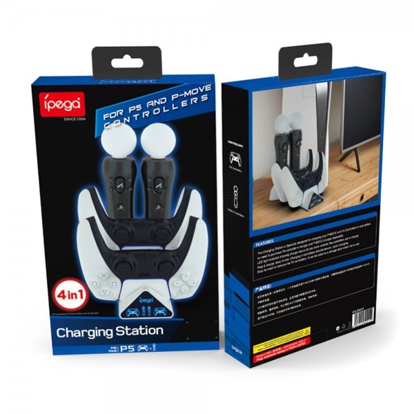 Ipega Ladestasjon for PlayStation 5/Move kontroller