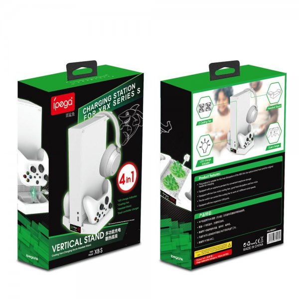 Ipega Lading av hub med fan Xbox Series S og 2 sjekker