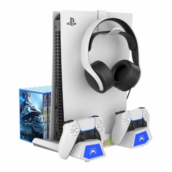 Ipega Docking Station kjølevifte Kontroller lading av spilllagring til PS5/PS5 Slim