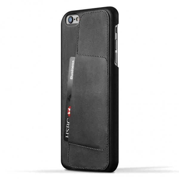 Mujjo iPhone 6/6S Plus Deksel Full Leather Wallet Case Grå
