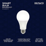 Deltaco Smart Home LED-pære E27 WiFi 9W