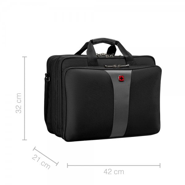 Wenger Legacy 17" Triple Gusset Dataveske Grå/Svart