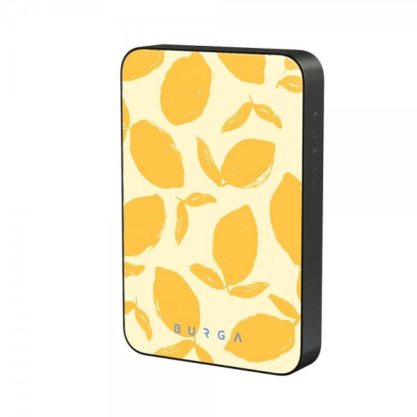 Burga Powerbank MagSafe 5000 mAh Lemon Tart Metallgrå