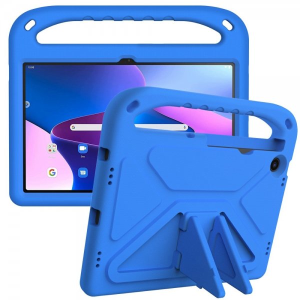 Lenovo Tab M10 Plus (3rd Gen) TB125 TB128 Deksel til Barn Stativfunksjon Blå