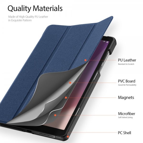 Dux Ducis Lenovo Tab M8 (4th gen) TB300 Etui Domo Series Blå